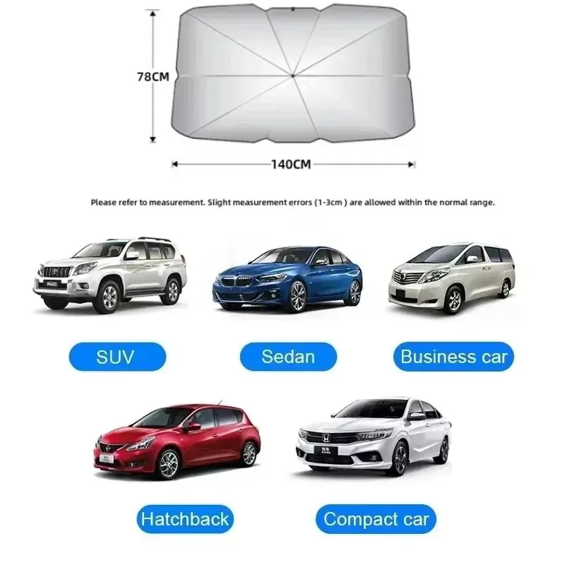 Pare-soleil pour pare-brise avant de voiture, protection solaire d'été et isolation de l'habitacle 6