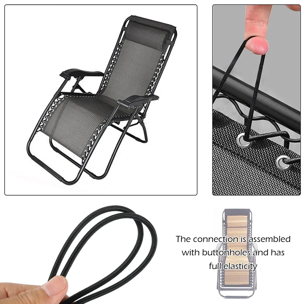 Corde élastique pour chaise pliante, lot de 4, pièce de rechange pour fauteuil inclinable à gravité zéro 5