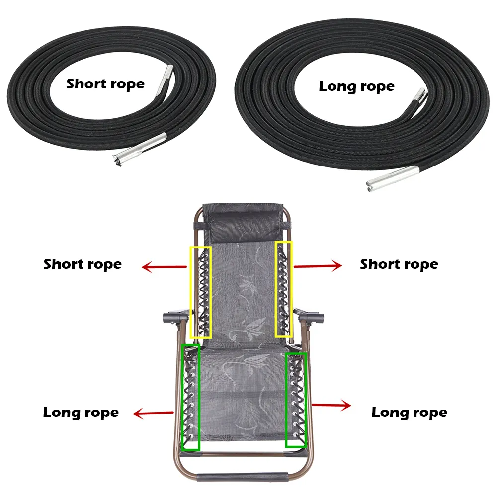 Fixation des cordes élastiques sur un fauteuil