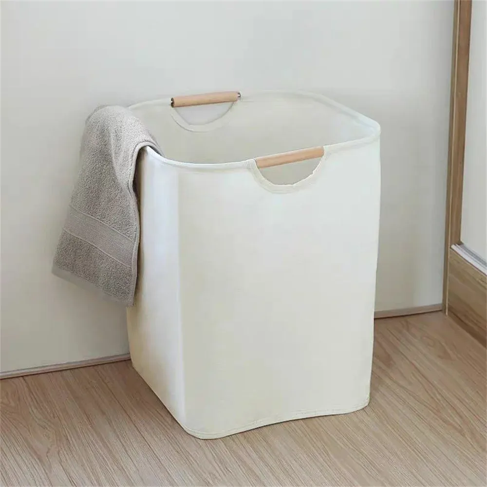 Panier à linge imperméable en coton et lin, pliable, grande taille 6
