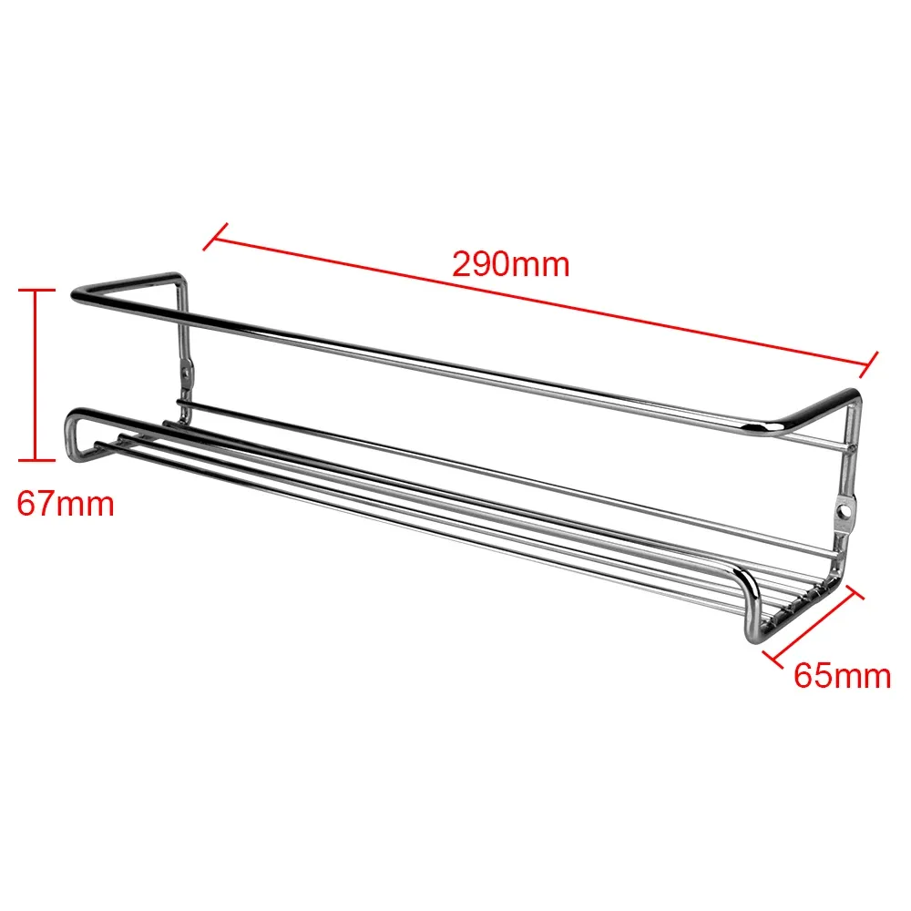 Étagère murale en métal pour épices et assaisonnements, pour la maison et le restaurant – Lot de 2 4