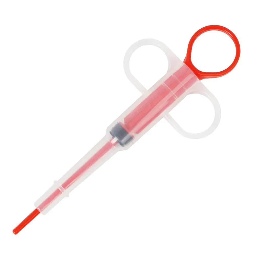 Applicateur de comprimés et seringue pour animaux de compagnie à embout souple, double usage, pour chats (couleur aléatoire) 4