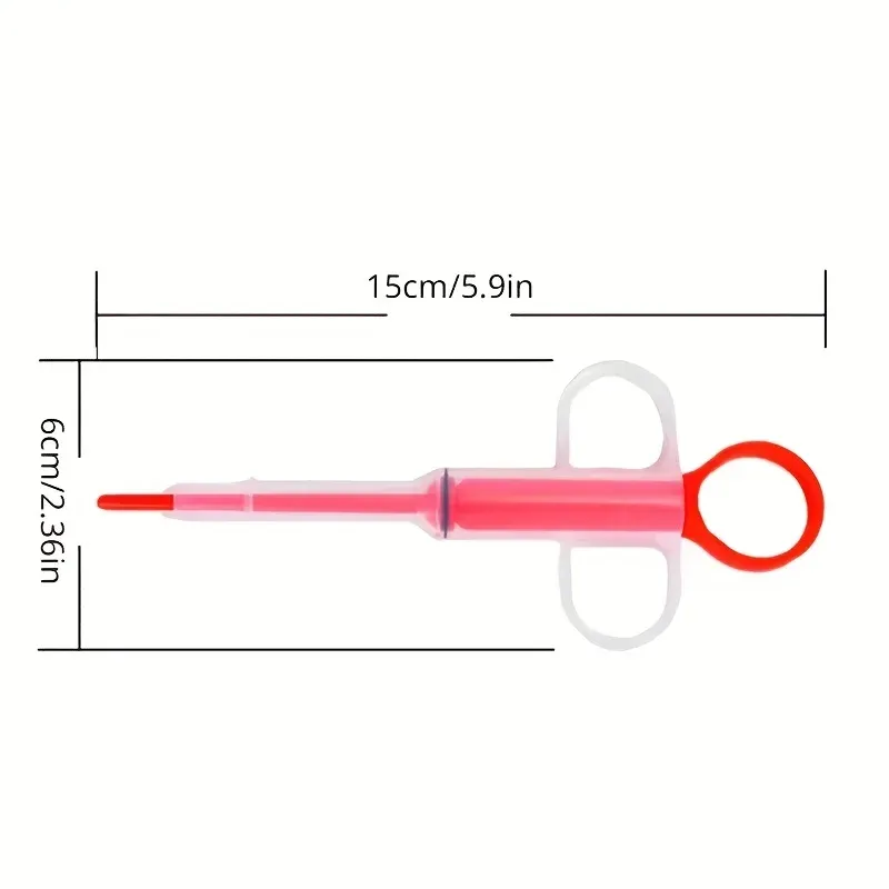 Applicateur de comprimés et seringue pour animaux de compagnie à embout souple, double usage, pour chats (couleur aléatoire) 5