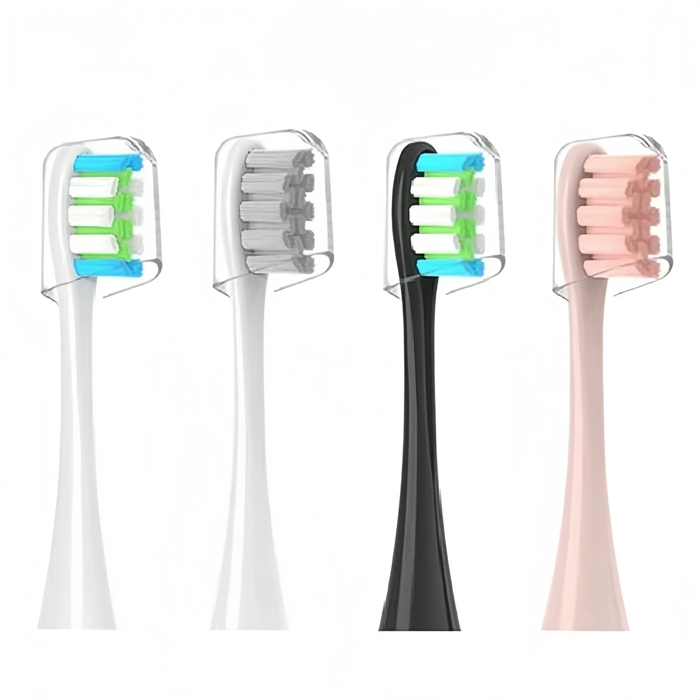 Brossettes de rechange pour brosse à dents électrique, lot de 4, compatibles Oclean X Pro Elite, X, X Pro, Flow, F1 et Air 2, avec capuchon de protection 1
