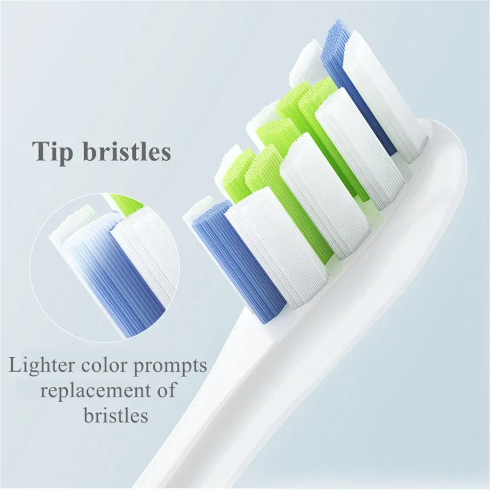 Brossettes de rechange pour brosse à dents électrique, lot de 4, compatibles Oclean X Pro Elite, X, X Pro, Flow, F1 et Air 2, avec capuchon de protection 3