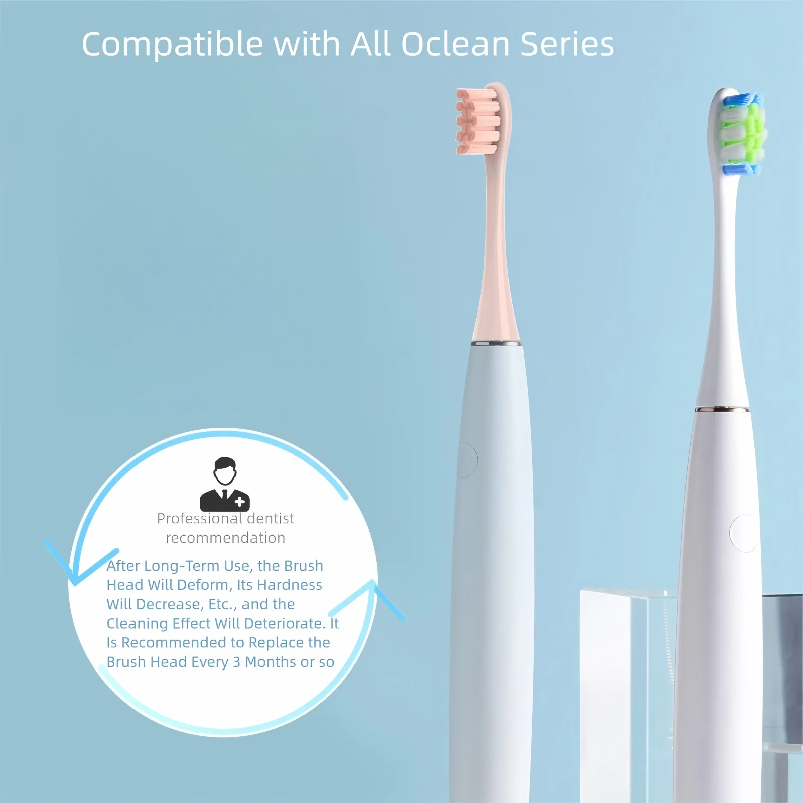 Têtes de rechange Oclean pour brosse à dents électrique