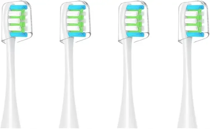 Brossettes de rechange pour brosse à dents électrique, lot de 4, compatibles Oclean X Pro Elite, X, X Pro, Flow, F1 et Air 2, avec capuchon de protection 7