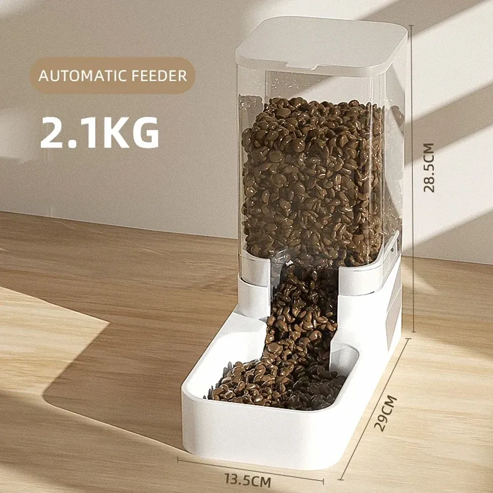 Mangeoire et abreuvoir à gravité pour chiens et chats, distributeur de nourriture grande capacité 9