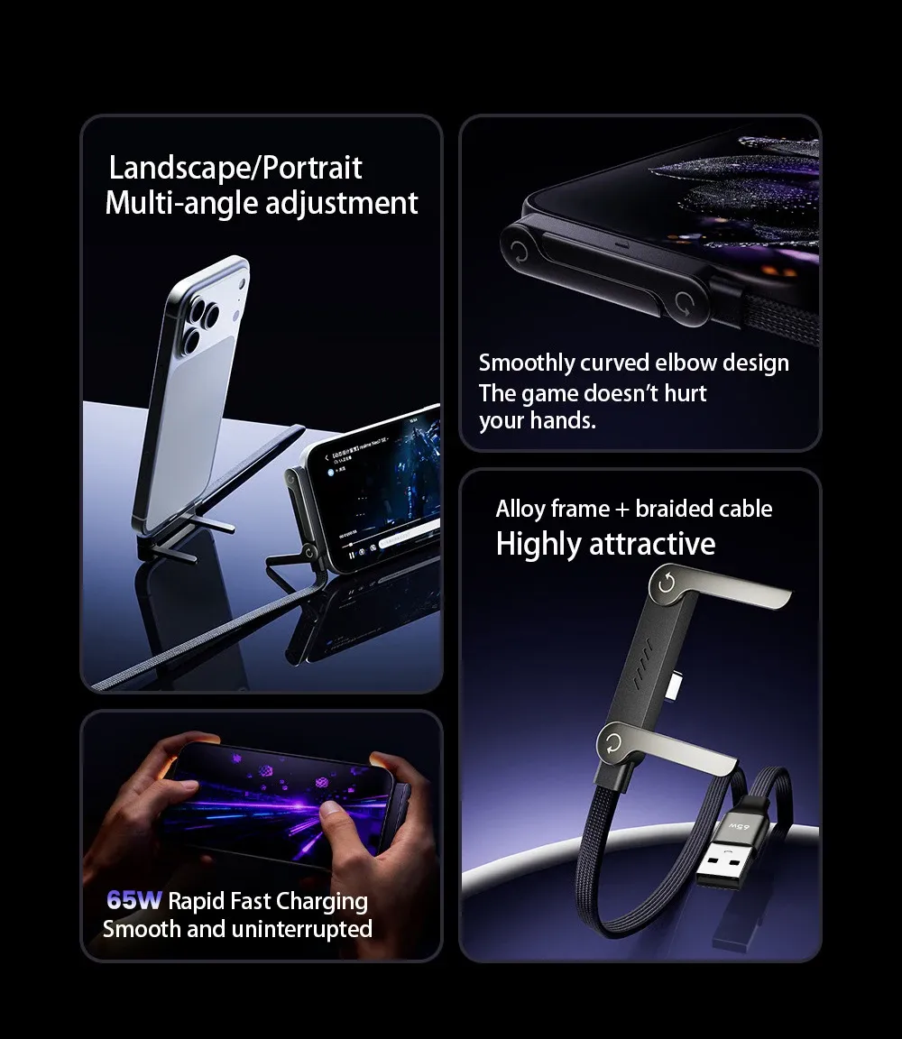 Support de téléphone pliable en situation d'utilisation