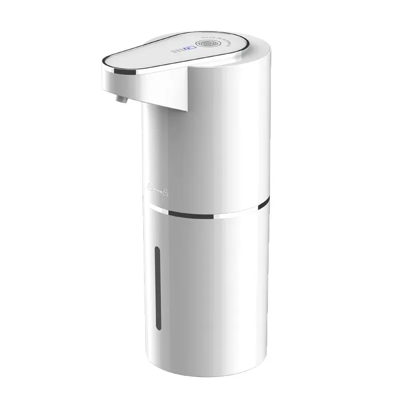 Distributeur de savon automatique sans contact pour salle de bains, à détection, avec recharge USB-C, mousse électrique et support mural vertical 7