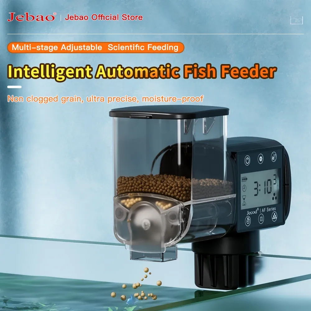 Distributeur automatique de nourriture intelligent Jebao Jecod pour aquarium, programmable et numérique