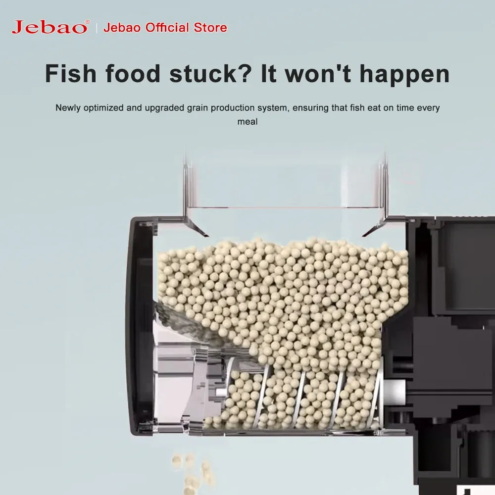 Distributeur automatique de nourriture intelligent Jebao Jecod pour aquarium, programmable et numérique 4
