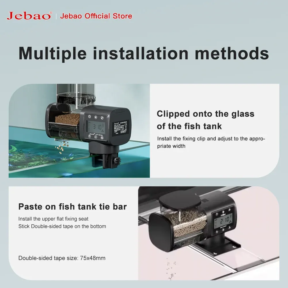 Distributeur automatique de nourriture intelligent Jebao Jecod pour aquarium, programmable et numérique 5