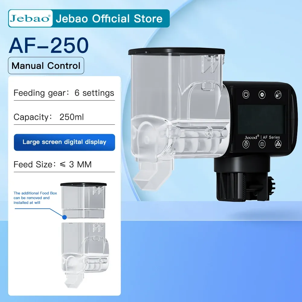 Distributeur automatique de nourriture intelligent Jebao Jecod pour aquarium, programmable et numérique 9