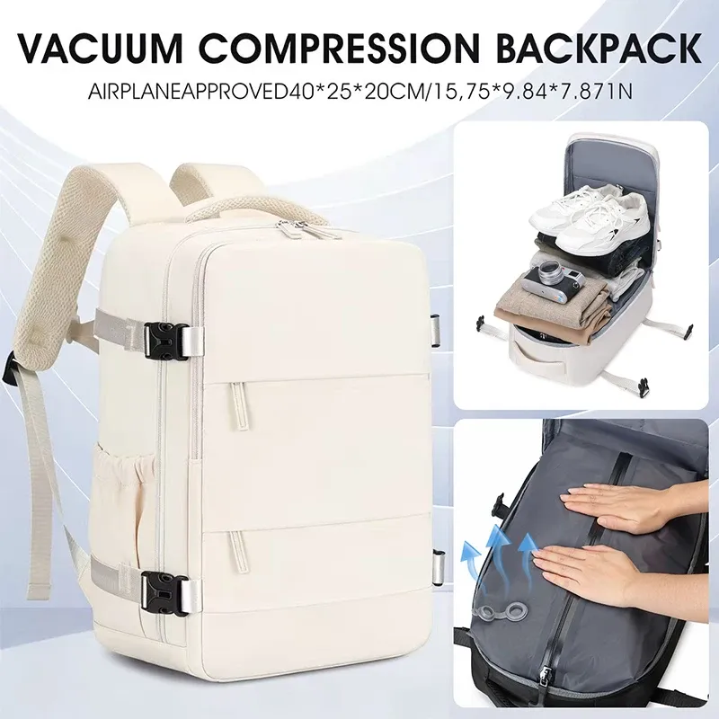 Sac de voyage à compression sous vide, pliable, grande capacité et ultra léger 7