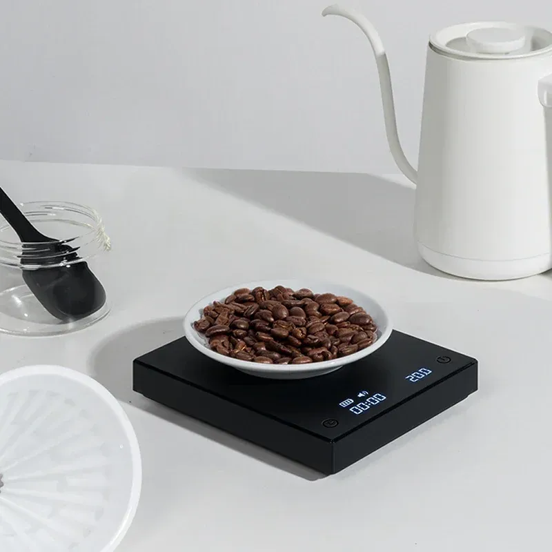 TIMEMORE Balance de cuisine numérique Black Mirror Basic avec minuteur, rechargeable en USB, pour café et aliments 4
