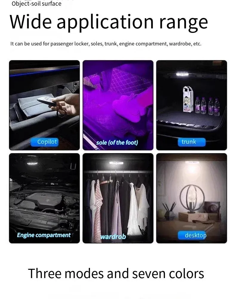 Lampe LED dans le coffre d'une voiture