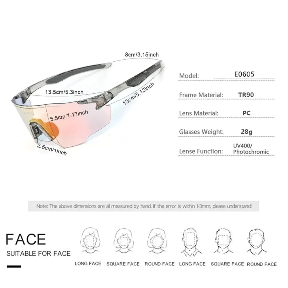ELICIT Lunettes de Cyclisme Polarisées Photochromiques Unisexes, Protection UV400 2