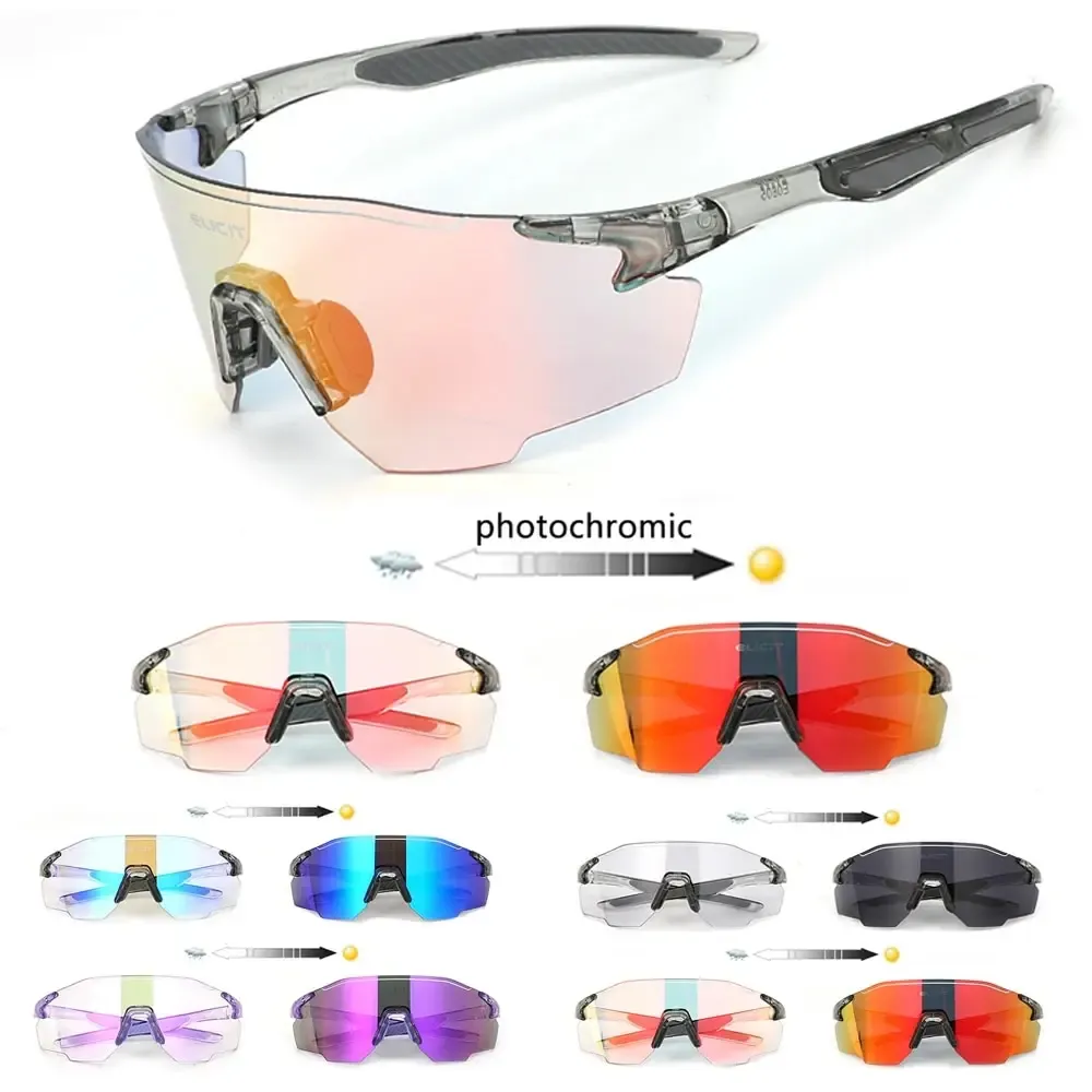 ELICIT Lunettes de Cyclisme Polarisées Photochromiques Unisexes, Protection UV400 - Image 1