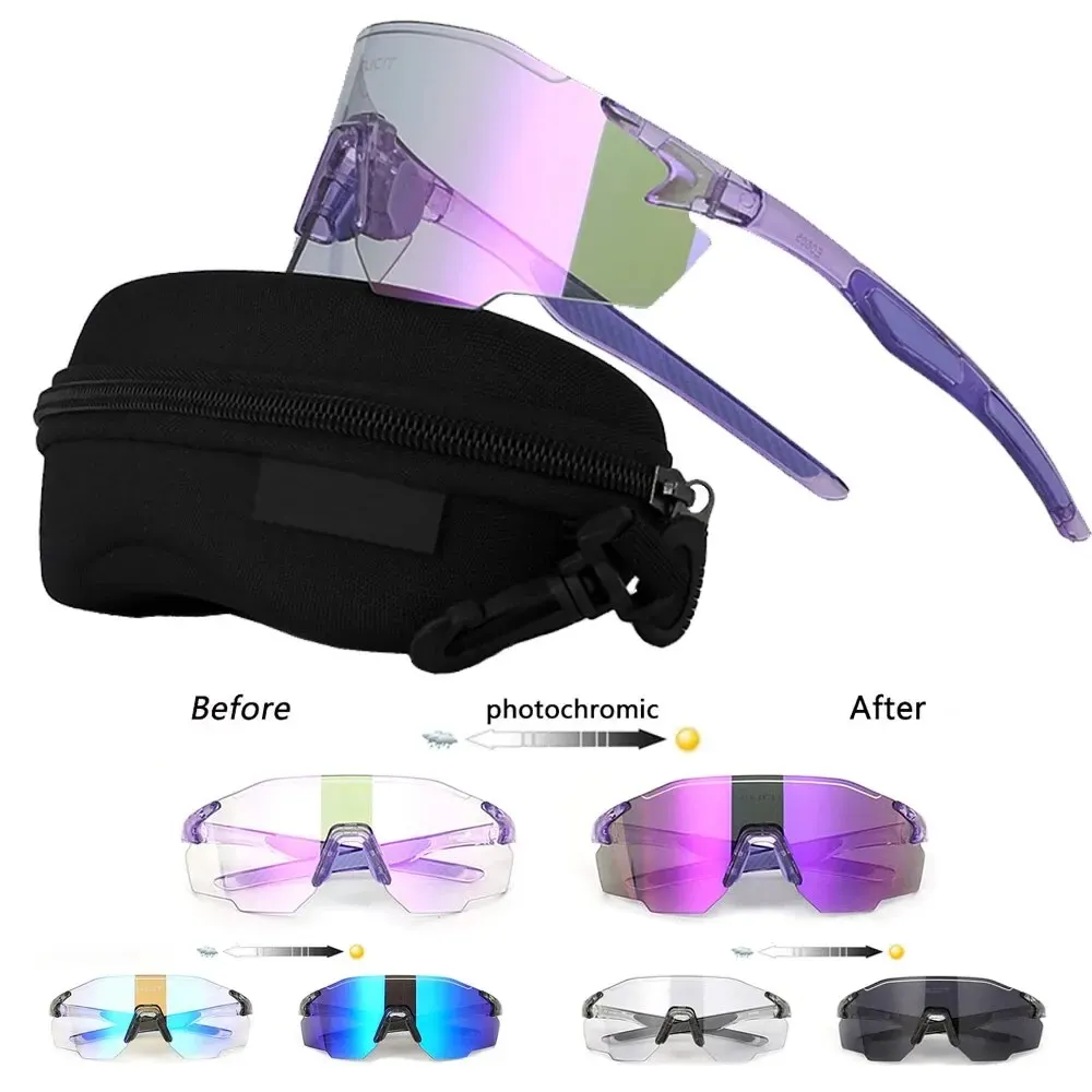 ELICIT Lunettes de Cyclisme Polarisées Photochromiques Unisexes, Protection UV400 3