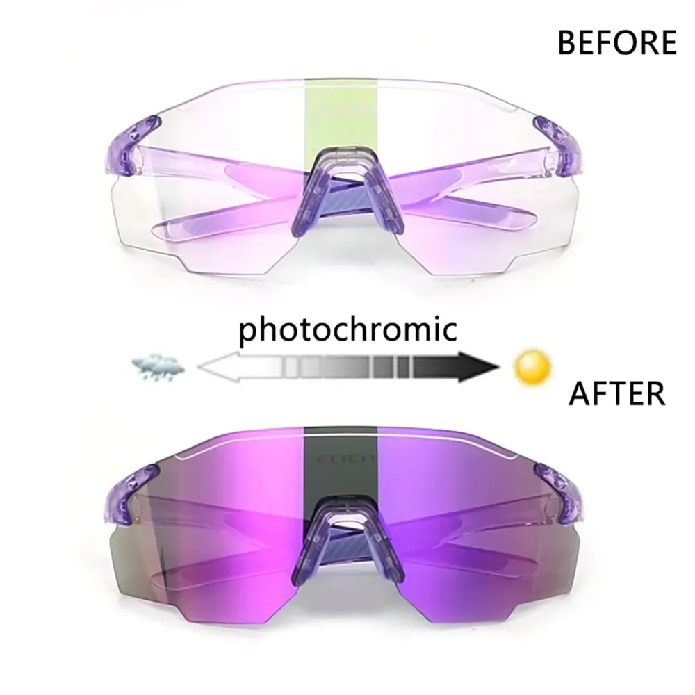 ELICIT Lunettes de Cyclisme Polarisées Photochromiques Unisexes, Protection UV400 4