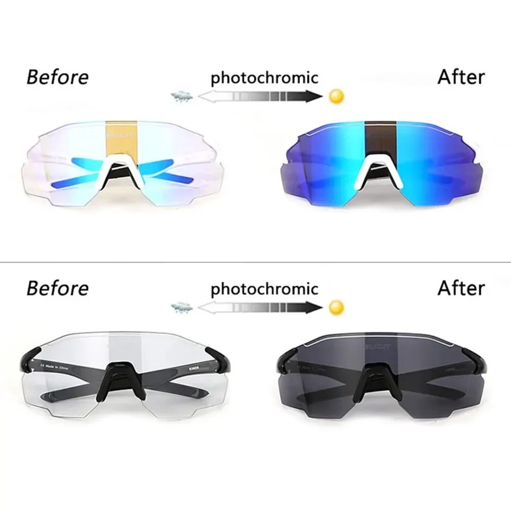 ELICIT Lunettes de Cyclisme Polarisées Photochromiques Unisexes, Protection UV400 5