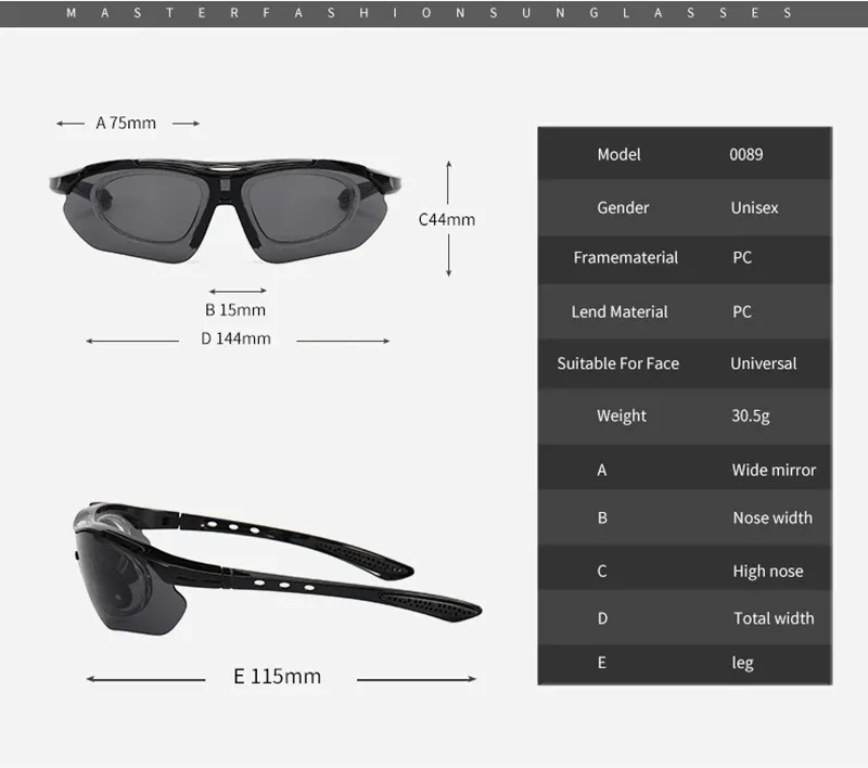 Lunettes de cyclisme ELICIT en situation d'utilisation
