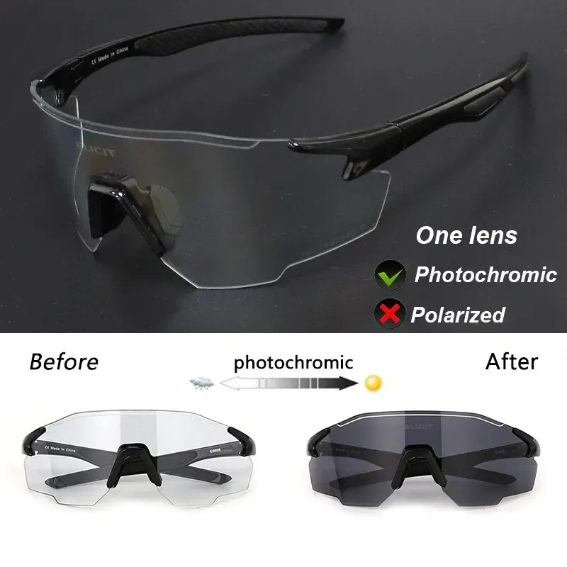 ELICIT Lunettes de Cyclisme Polarisées Photochromiques Unisexes, Protection UV400 9