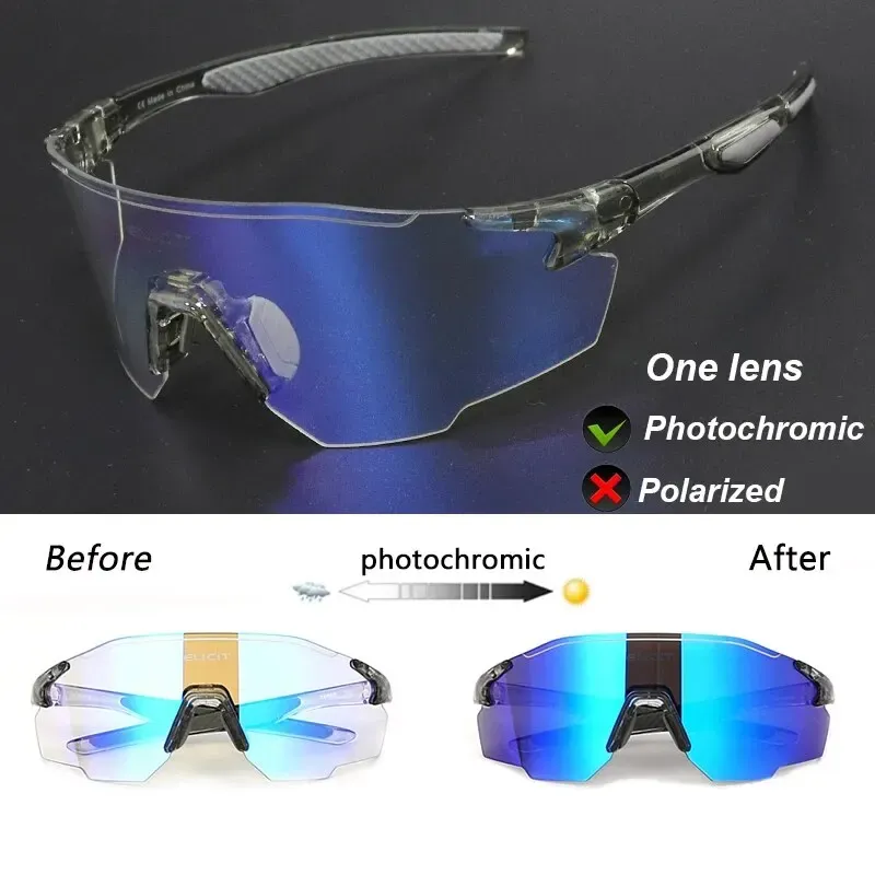ELICIT Lunettes de Cyclisme Polarisées Photochromiques Unisexes, Protection UV400 8