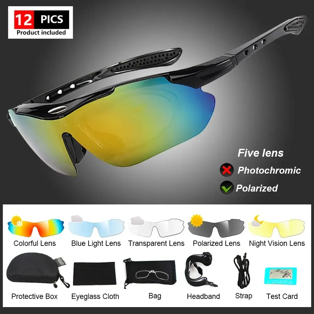 ELICIT Lunettes de Cyclisme Polarisées Photochromiques Unisexes, Protection UV400 11