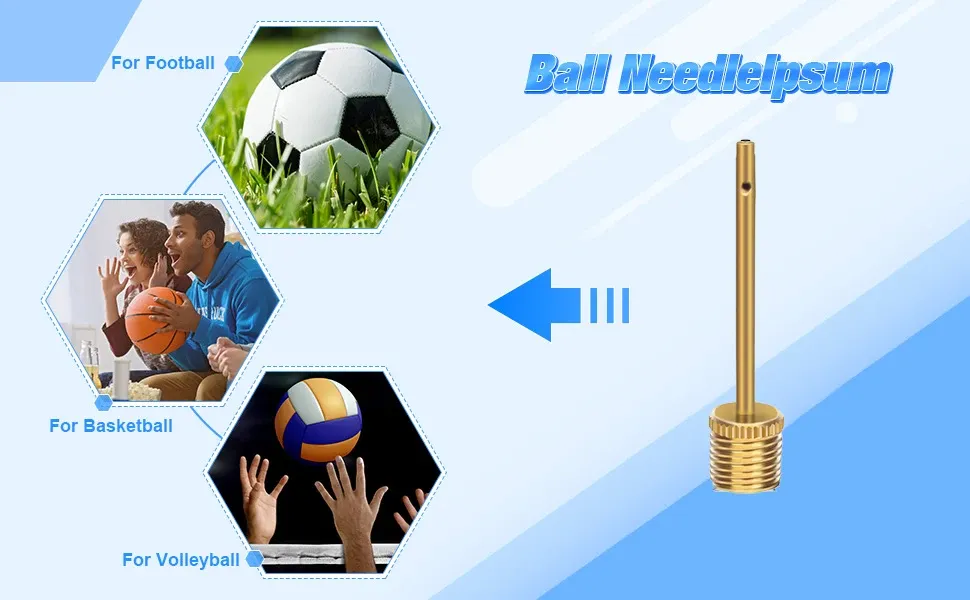 Accessoires de gonflage pour ballons et équipements de sport