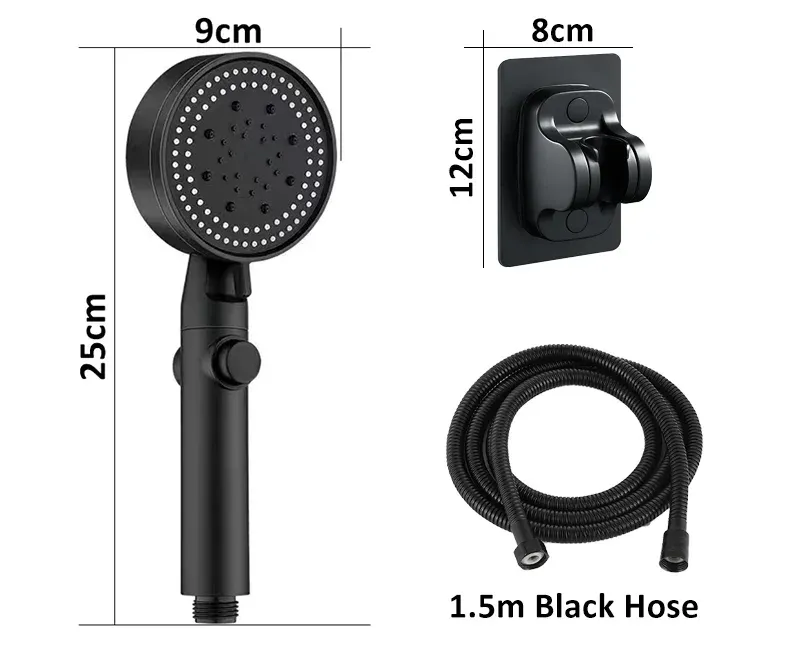 Pommeau de douche avec accessoires de salle de bains