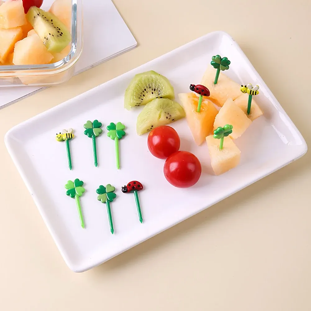 Pics à fruits pour enfants, 8/12 pièces, bâtonnets, cure-dents, mini gâteau aux fruits créatif, dessert, fourchettes alimentaires, boîte à déjeuner, décor, accessoires Bento 6