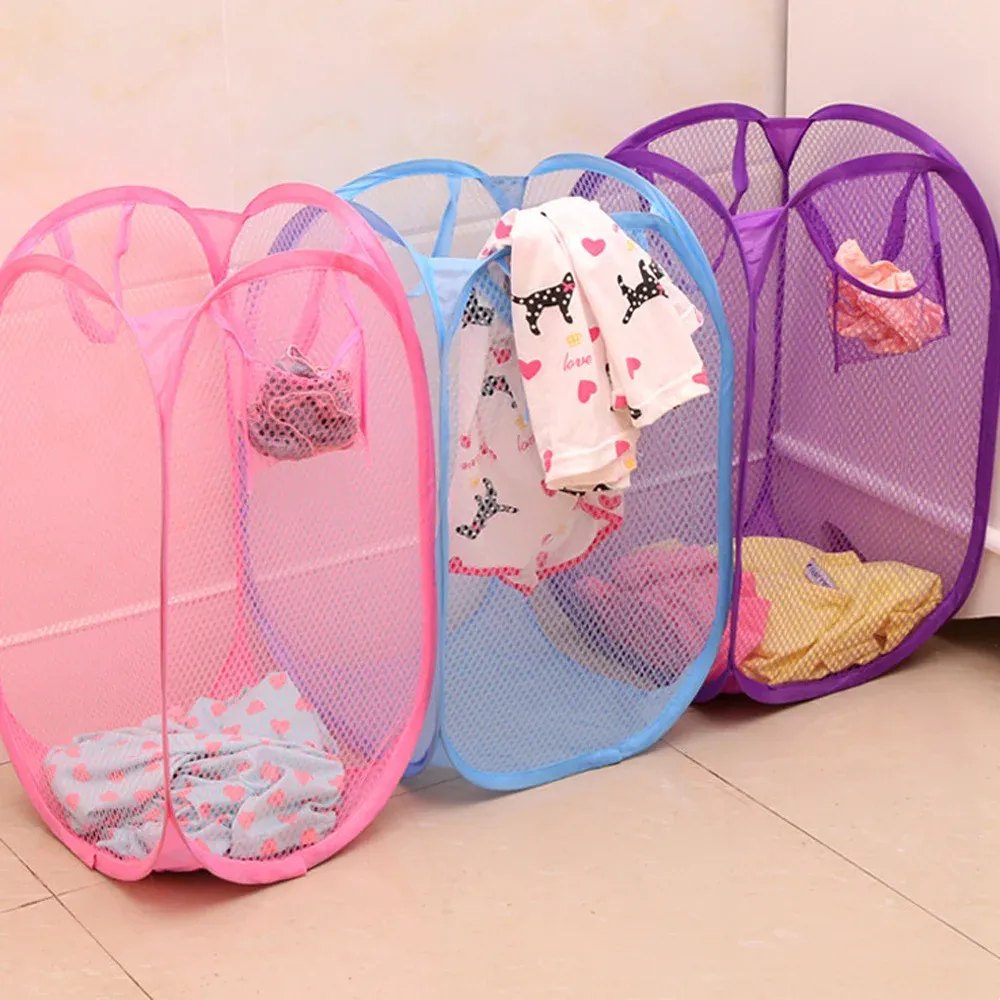 Vue détaillée du panier à linge pliable