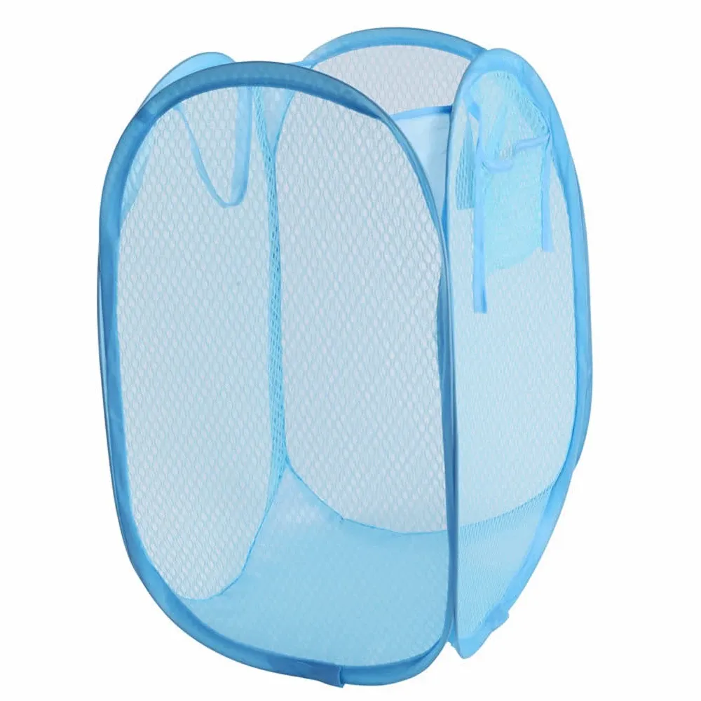 Panier à linge pliable avec cadre de lavage et sac de rangement en maille 8