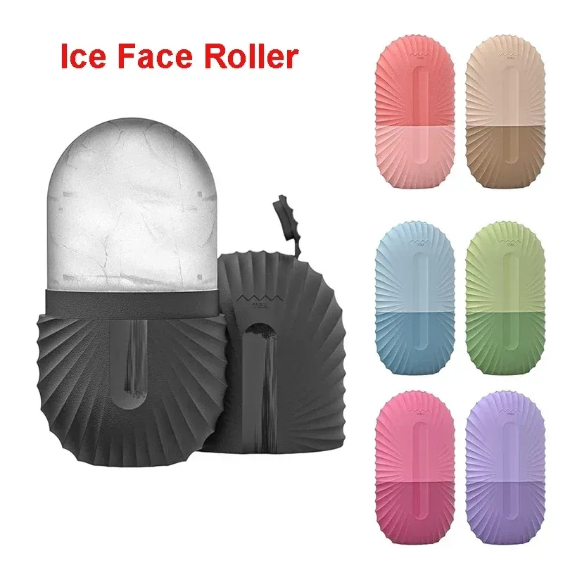 Rouleau de glace en silicone pour le visage et les yeux, cube de massage beauté pour réduire les pores et les poches