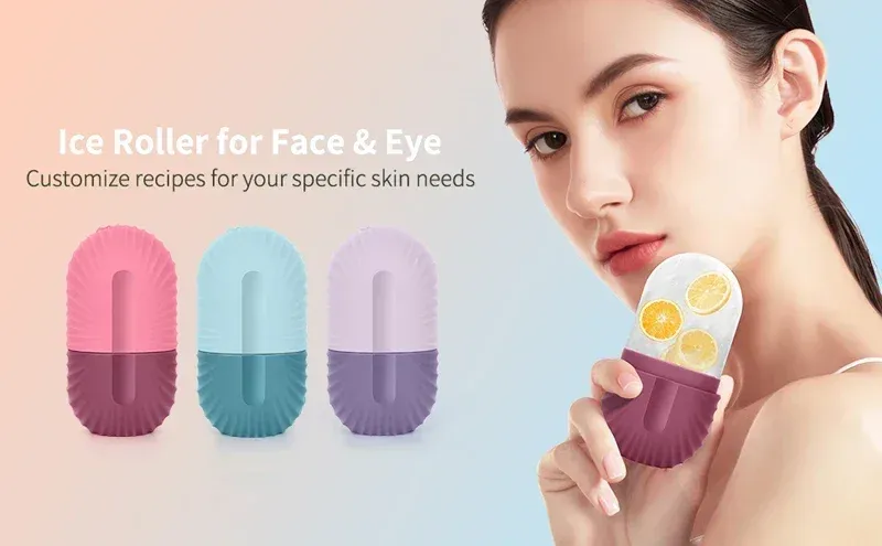 Rouleau de glace pour le visage en silicone
