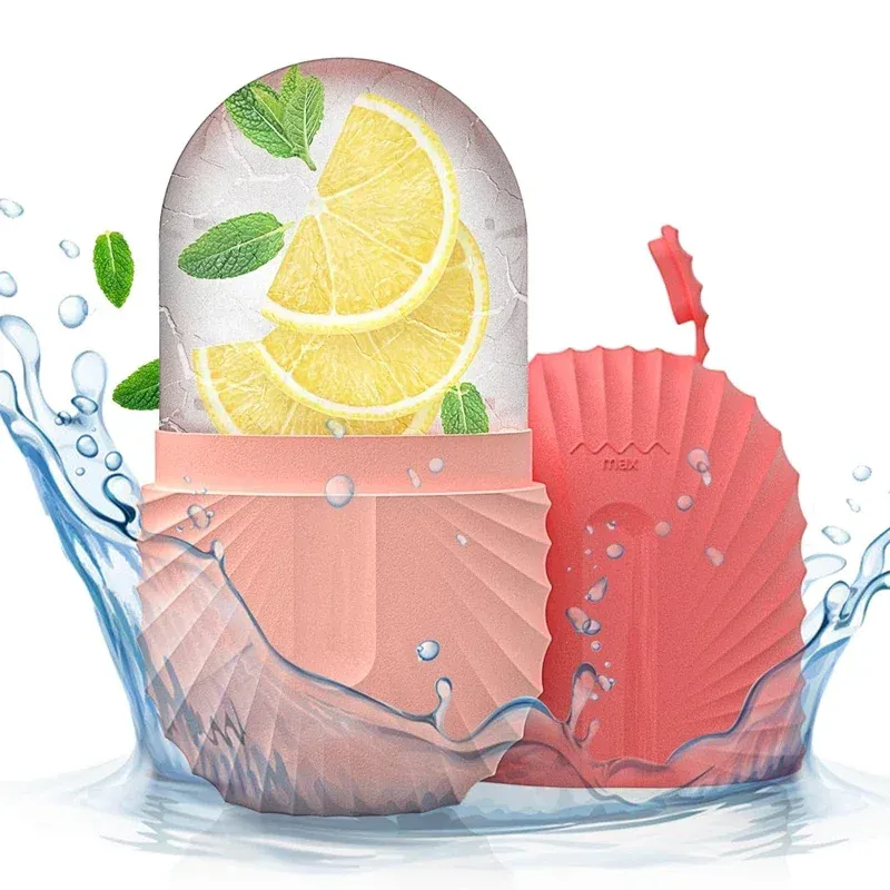 Rouleau de glace en silicone pour le visage et les yeux, cube de massage beauté pour réduire les pores et les poches 9
