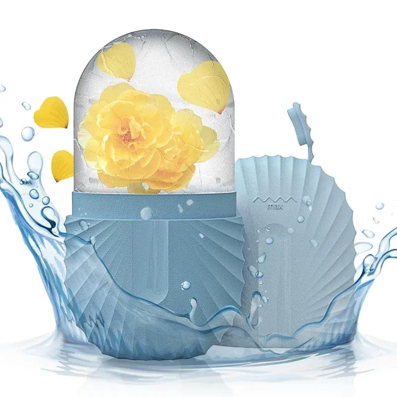 Rouleau de glace en silicone pour le visage et les yeux, cube de massage beauté pour réduire les pores et les poches 11