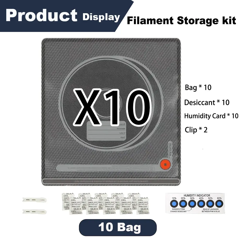 Sac de rangement sous vide pour filament 3D noir, compatible PLA, ABS et PETG 12