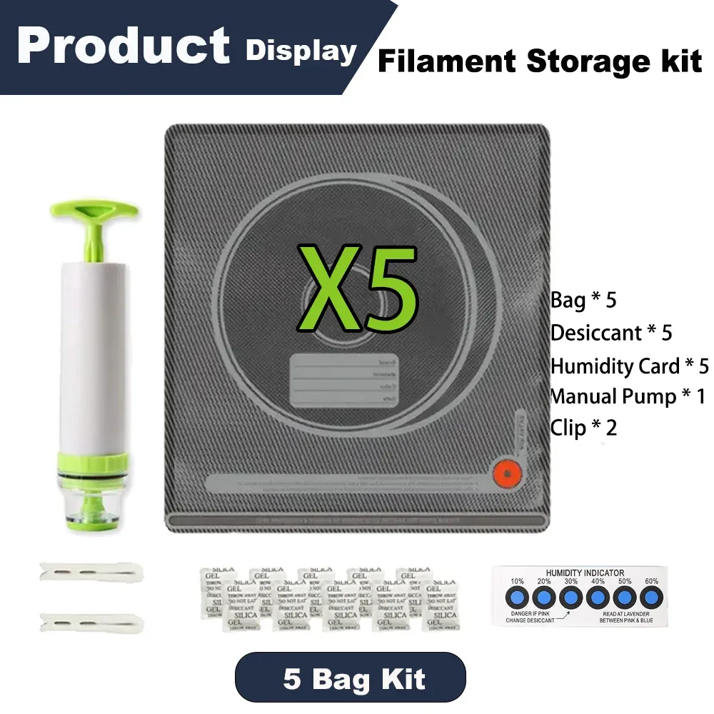 Sac de rangement sous vide pour filament 3D noir, compatible PLA, ABS et PETG 14
