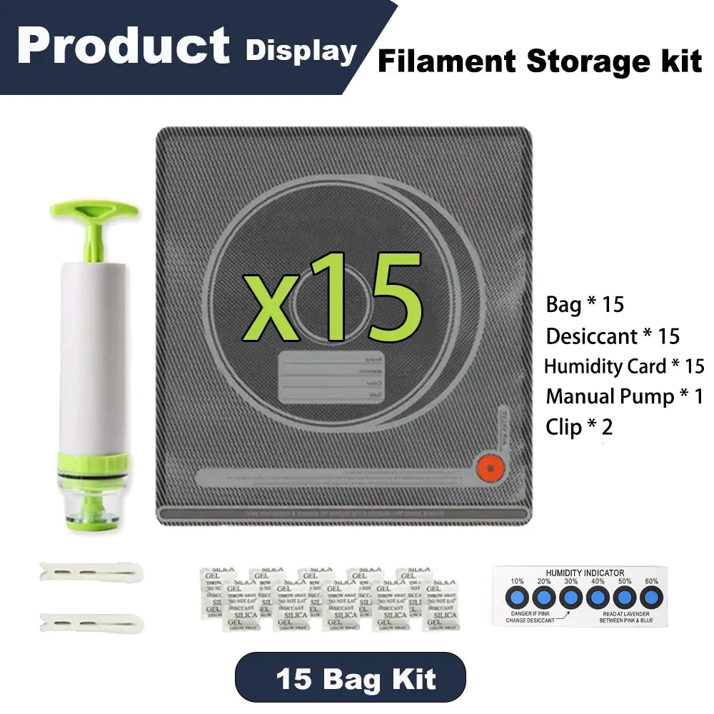 Sac de rangement sous vide pour filament 3D noir, compatible PLA, ABS et PETG 8