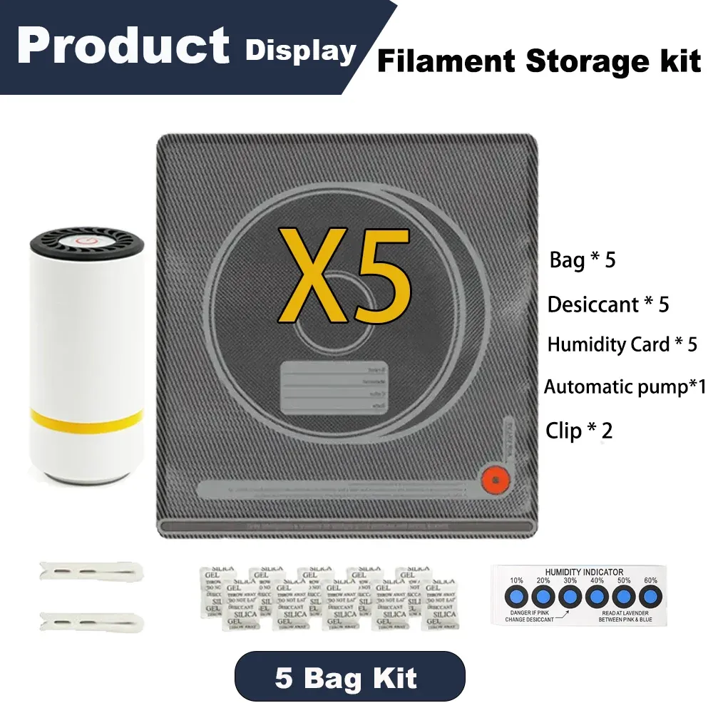Sac de rangement sous vide pour filament 3D noir, compatible PLA, ABS et PETG 11