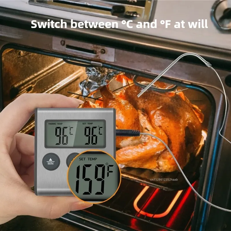 Thermomètre numérique pour viande, sonde alimentaire pour liquides, four et barbecue, thermomètre à friture 5