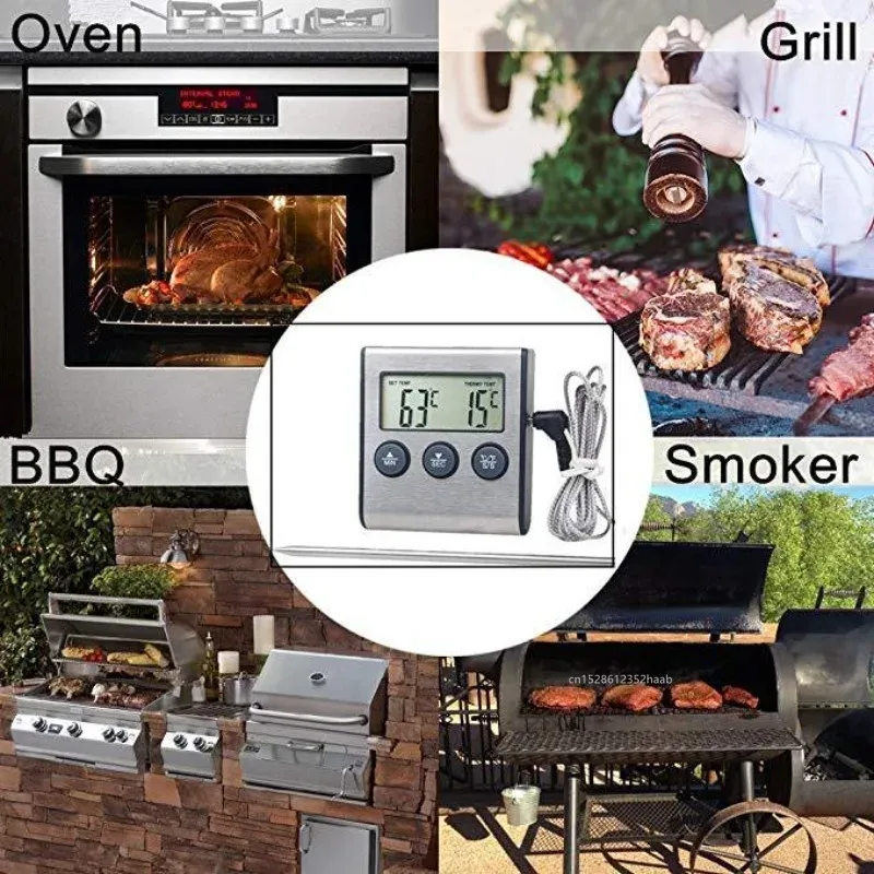 Thermomètre numérique pour viande, sonde alimentaire pour liquides, four et barbecue, thermomètre à friture 4