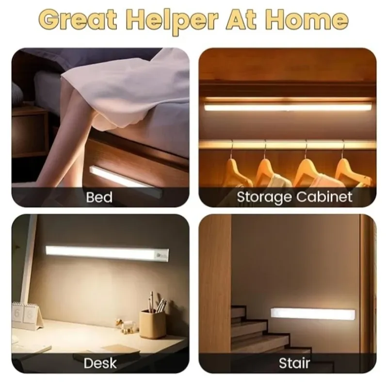 Lampe LED sans fil à détecteur de mouvement, rechargeable par USB-C 2