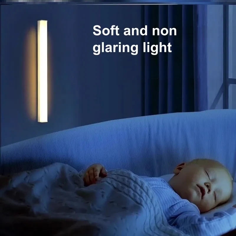 Lampe LED sans fil à détecteur de mouvement, rechargeable par USB-C 5