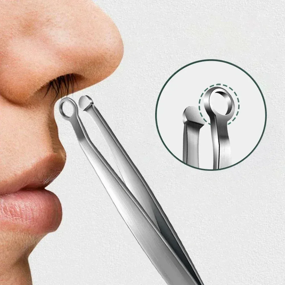 Rasoir nasal manuel en acier inoxydable à tête ronde 1