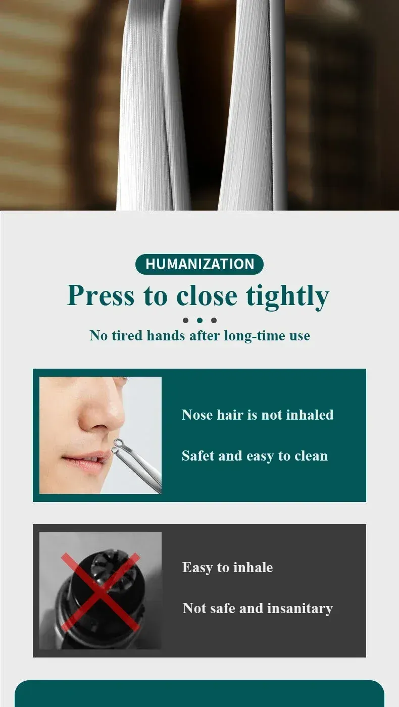 Rasoir nasal manuel, prise en main