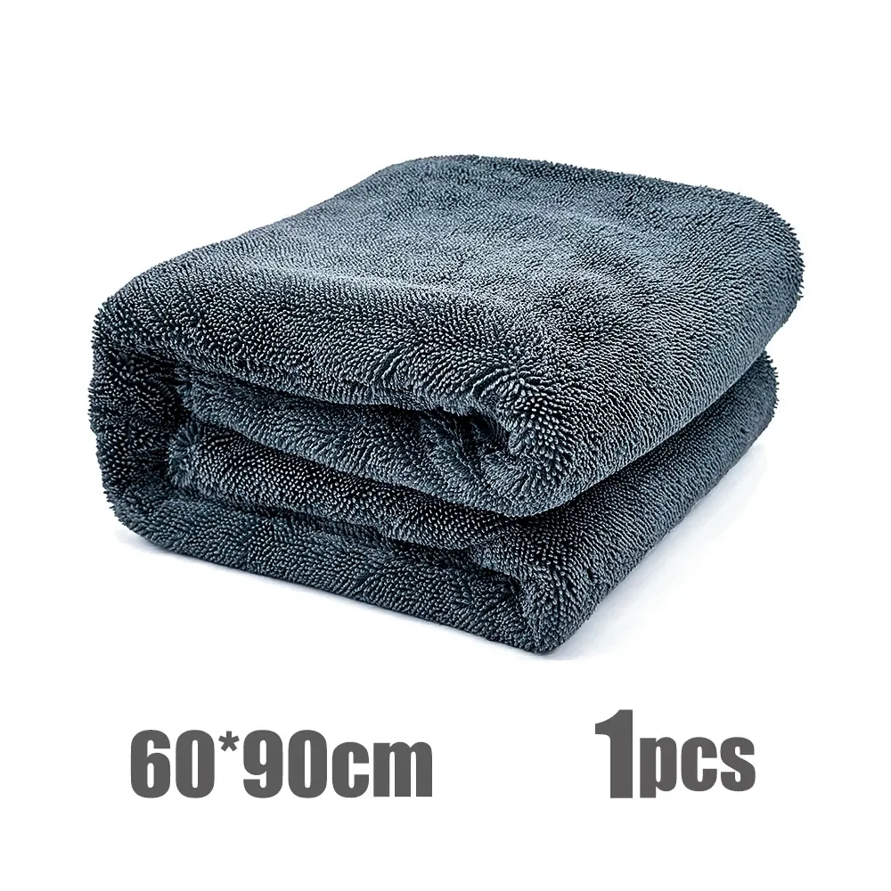 AUTOBRIGHT Serviette en microfibre 1300 g/m², 60 x 90 cm (36 x 24 pouces), séchage et lavage de voiture, épaisse et douce, outil de nettoyage professionnel 9